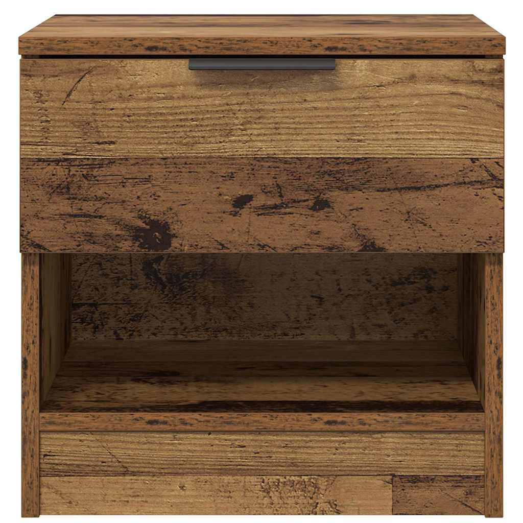 Bed kast met lade 2 pcs Oudhout 40 x 39 x 40cm Bewerkt hout is nu te koop bij PeponiXL, paradijselijk wonen!