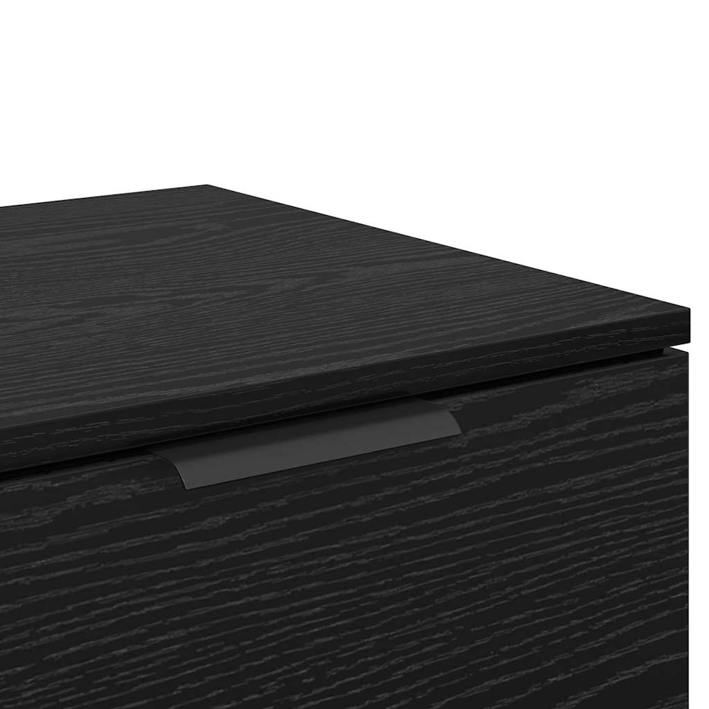 Bed kast met lade 2 pcs Zwart Eiken 40 x 39 x 40cm Bewerkt hout is nu te koop bij PeponiXL, paradijselijk wonen!