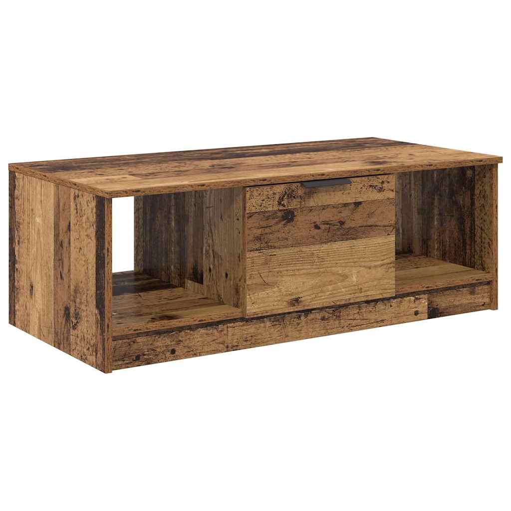 Salontafel met lade Oud Hout 102 x 50 x 36cm Bewerkt hout is nu te koop bij PeponiXL, paradijselijk wonen!