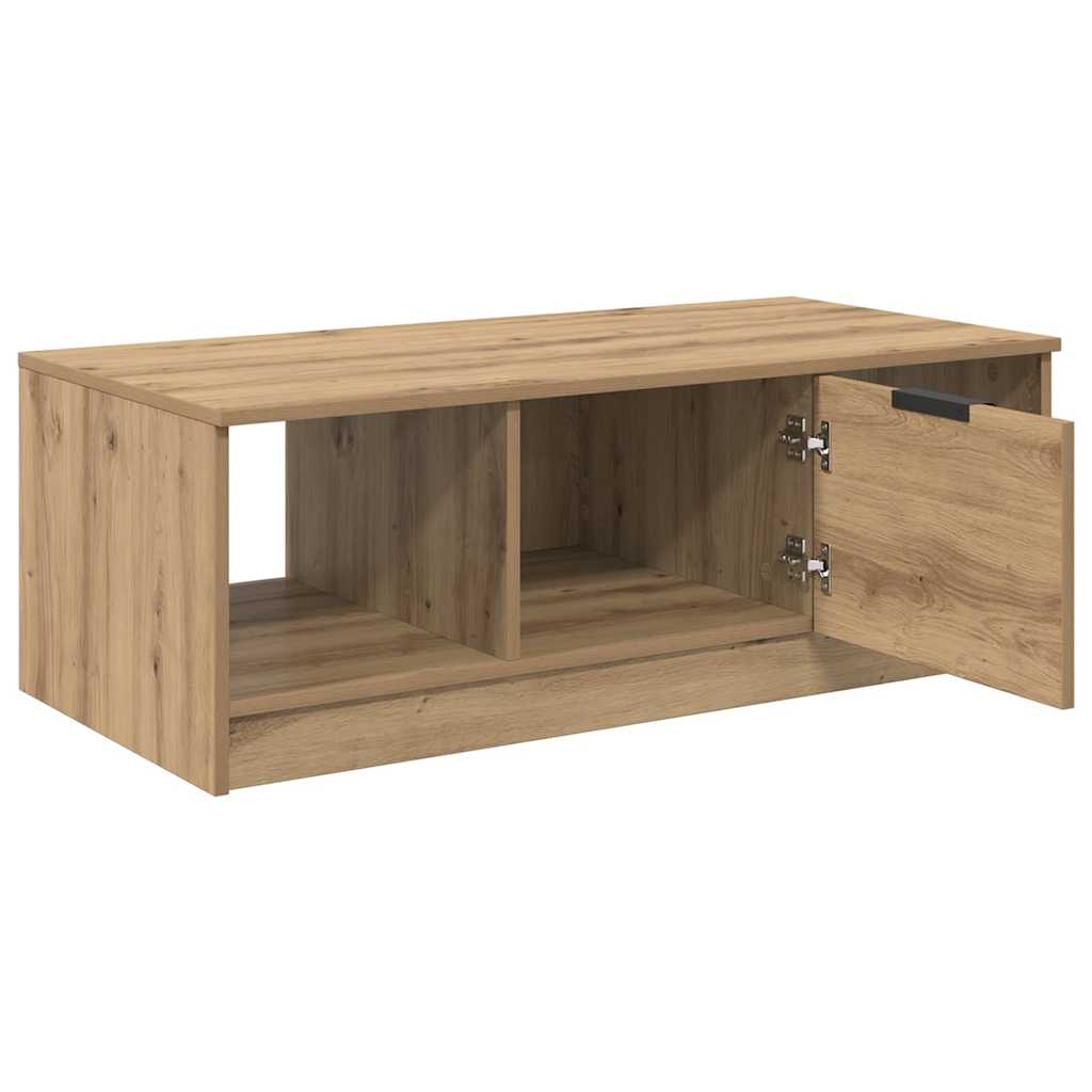 Salontafel met lade Artisan Eiken 102 x 50 x 36cm Bewerkt hout is nu te koop bij PeponiXL, paradijselijk wonen!