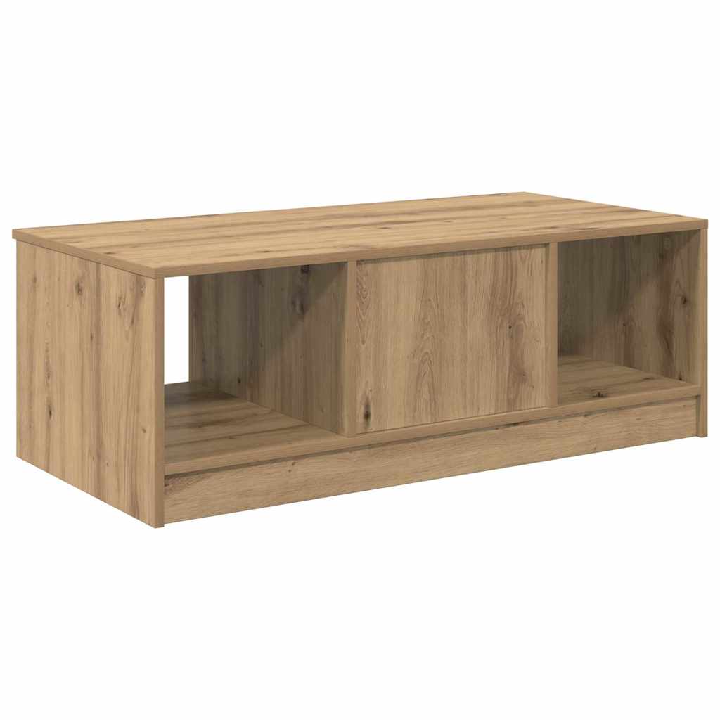 Salontafel met lade Artisan Eiken 102 x 50 x 36cm Bewerkt hout is nu te koop bij PeponiXL, paradijselijk wonen!