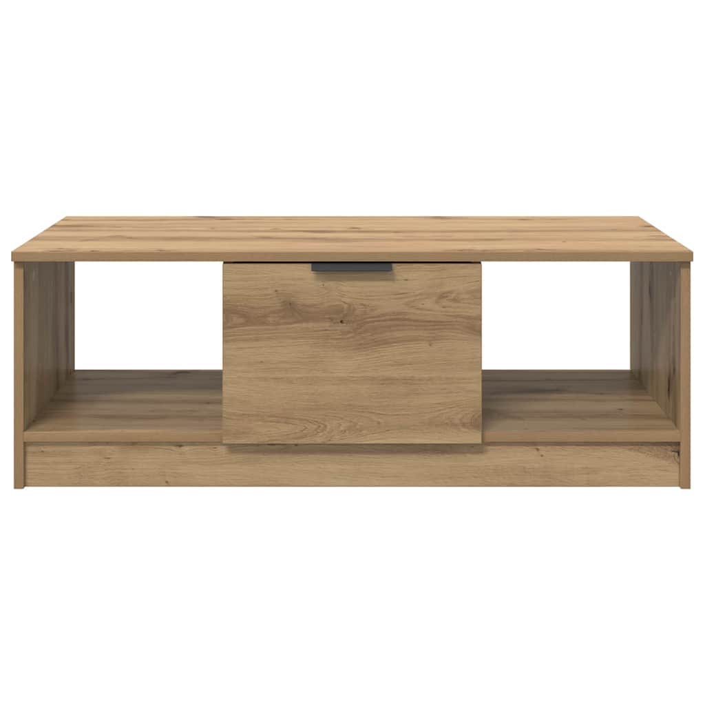 Salontafel met lade Artisan Eiken 102 x 50 x 36cm Bewerkt hout is nu te koop bij PeponiXL, paradijselijk wonen!