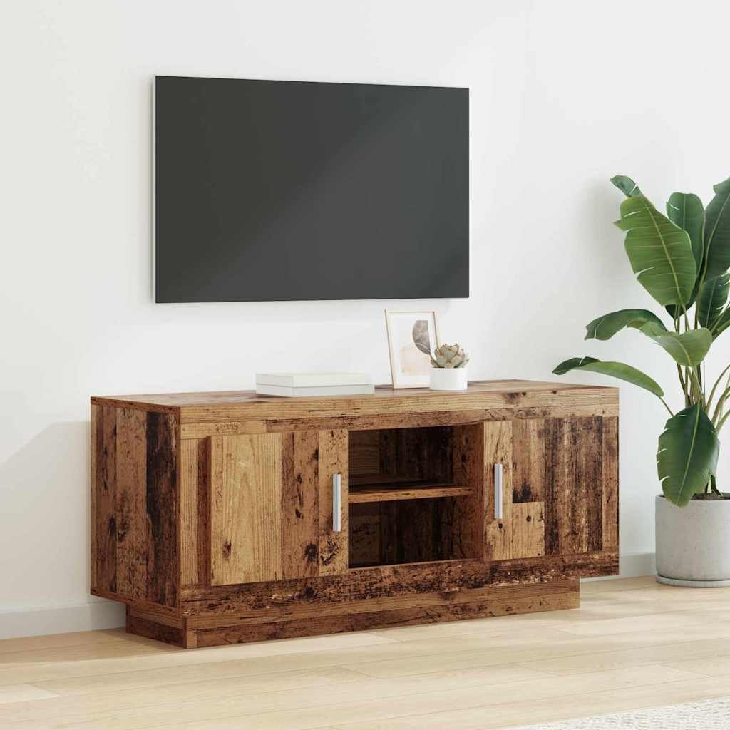 TV-kast Oud Hout 102 x 35 x 45 cm Bewerkt hout is nu te koop bij PeponiXL, paradijselijk wonen!