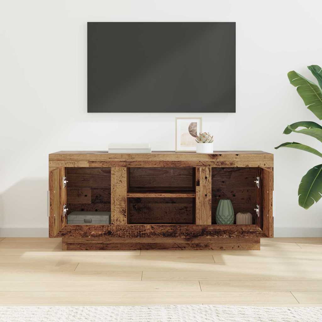 TV-kast Oud Hout 102 x 35 x 45 cm Bewerkt hout is nu te koop bij PeponiXL, paradijselijk wonen!