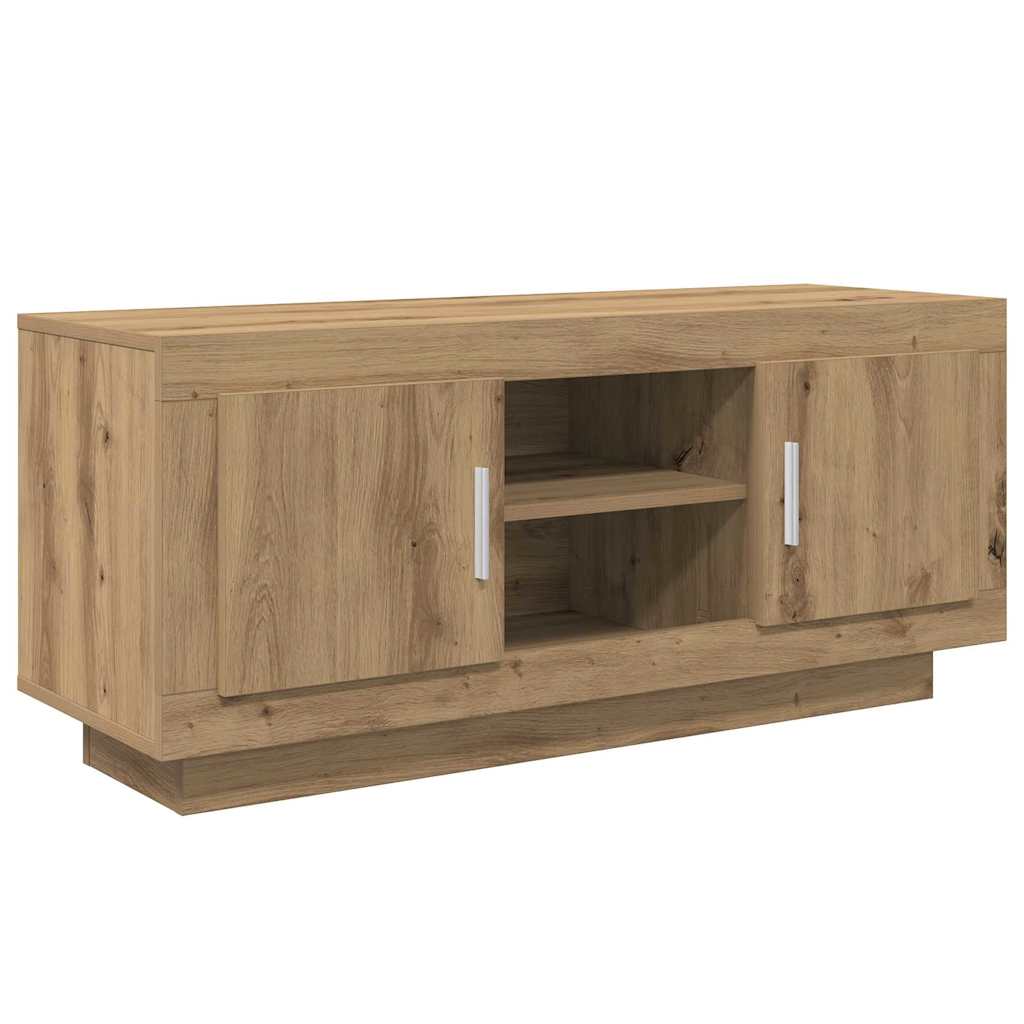 TV-kast Artisan Eiken 102 x 35 x 45 cm Bewerkt hout is nu te koop bij PeponiXL, paradijselijk wonen!