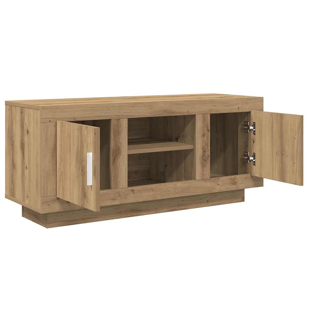 TV-kast Artisan Eiken 102 x 35 x 45 cm Bewerkt hout is nu te koop bij PeponiXL, paradijselijk wonen!