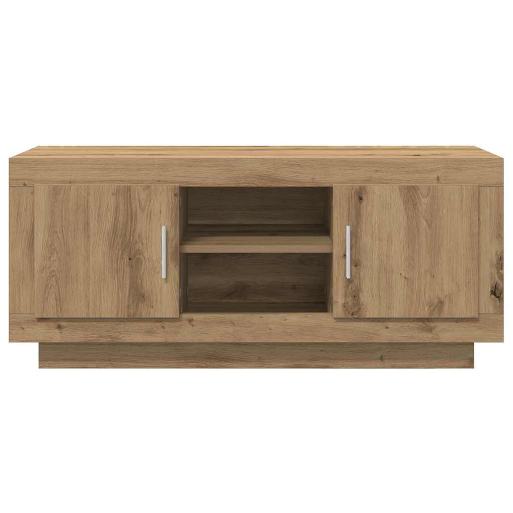 TV-kast Artisan Eiken 102 x 35 x 45 cm Bewerkt hout is nu te koop bij PeponiXL, paradijselijk wonen!