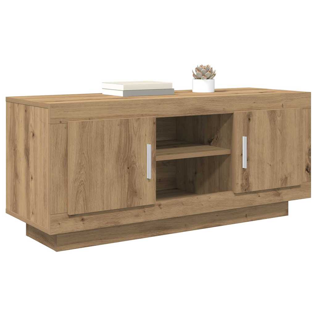 TV-kast Artisan Eiken 102 x 35 x 45 cm Bewerkt hout is nu te koop bij PeponiXL, paradijselijk wonen!