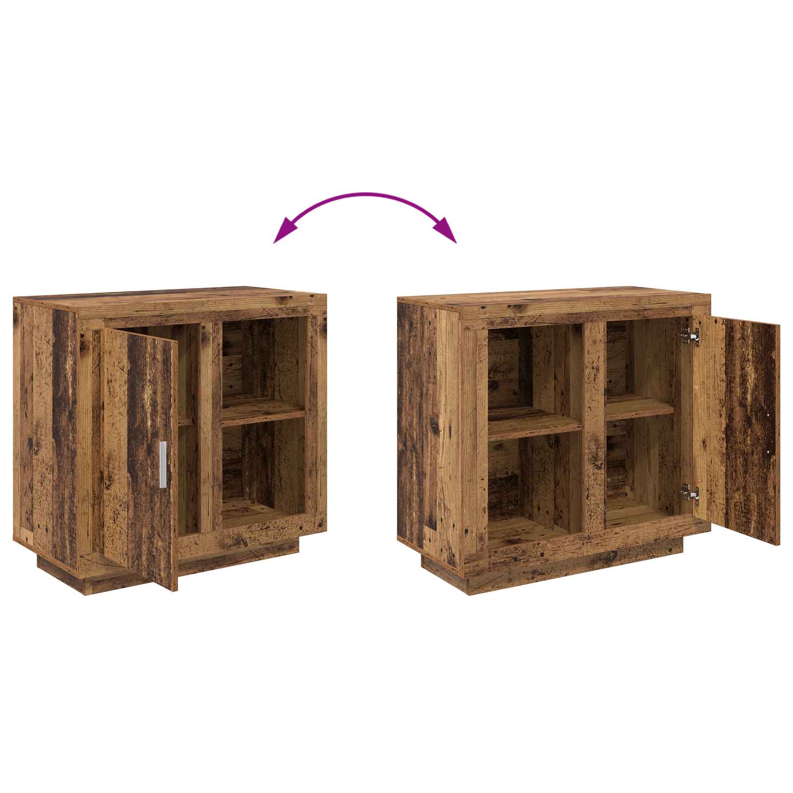 Dressoir Oudhout 80 x 40 x 75 cm Bewerkt hout is nu te koop bij PeponiXL, paradijselijk wonen!