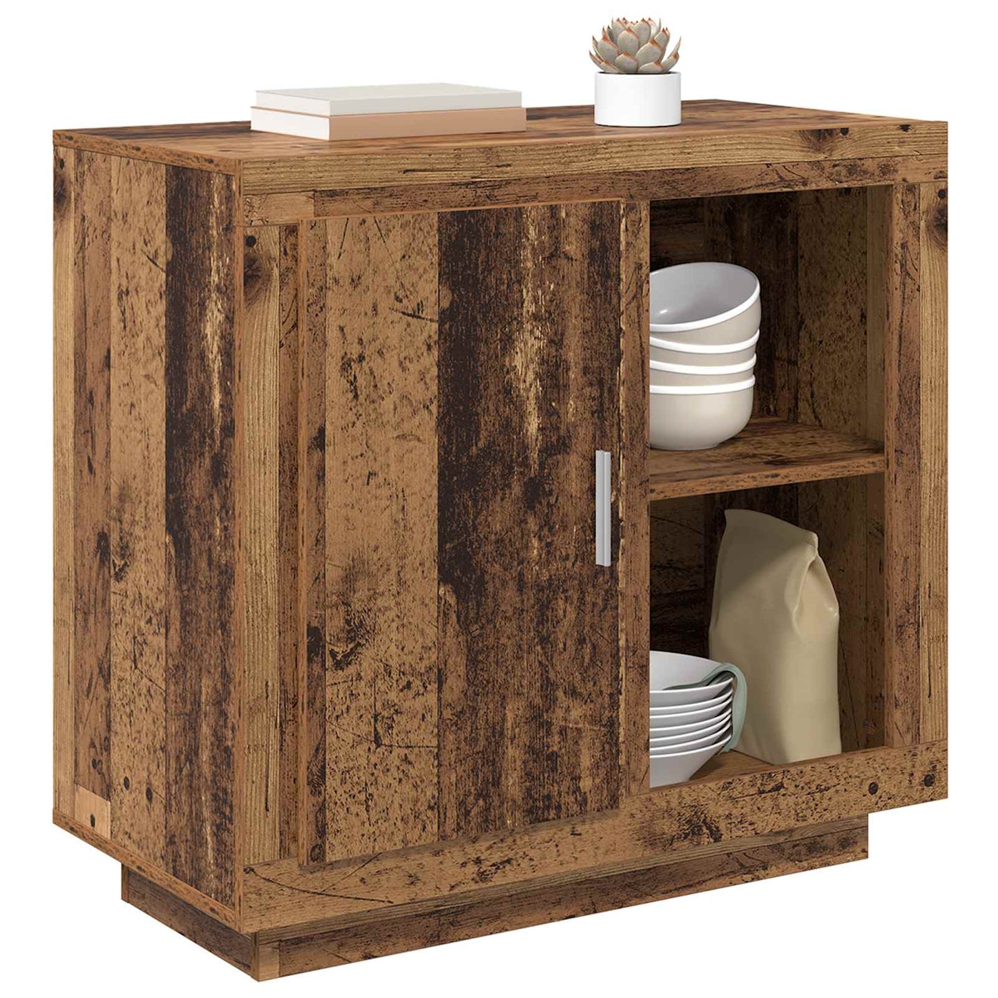 Dressoir Oudhout 80 x 40 x 75 cm Bewerkt hout is nu te koop bij PeponiXL, paradijselijk wonen!