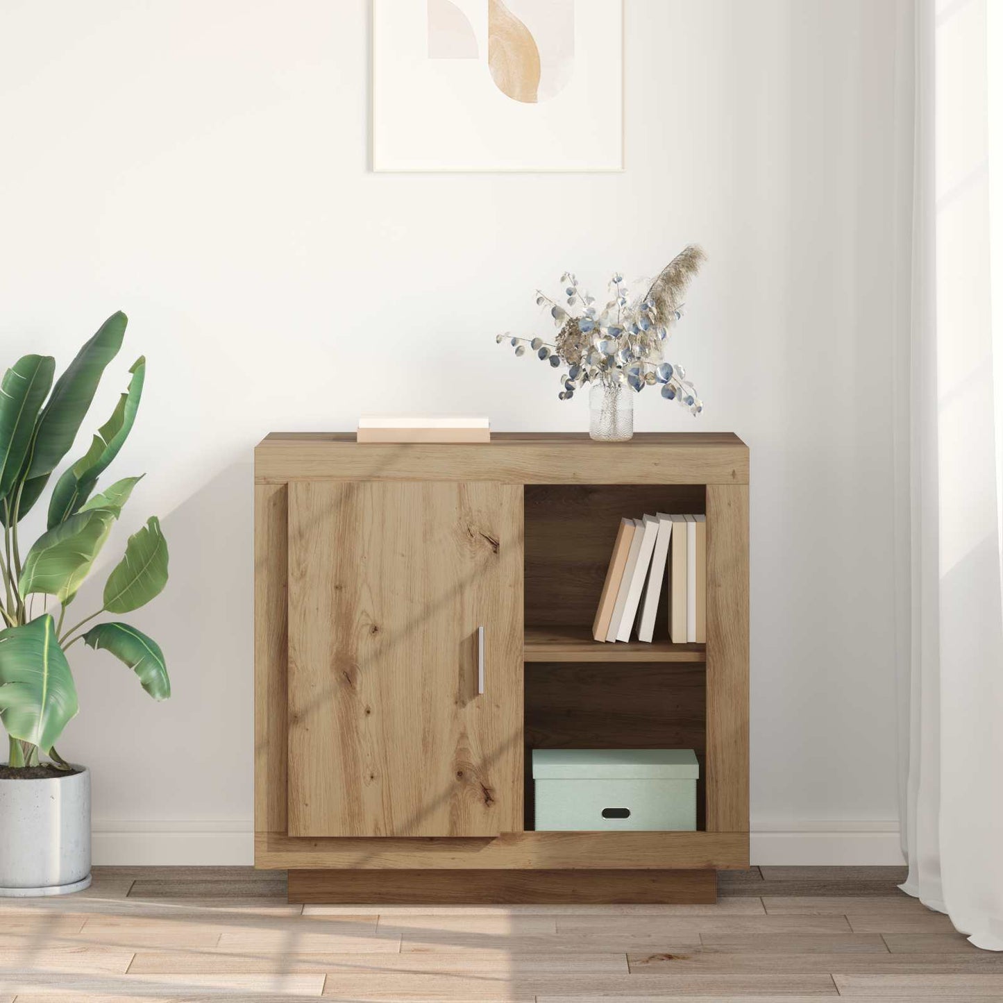 Dressoir Artisan Eiken 80 x 40 x 75 cm Bewerkt hout is nu te koop bij PeponiXL, paradijselijk wonen!