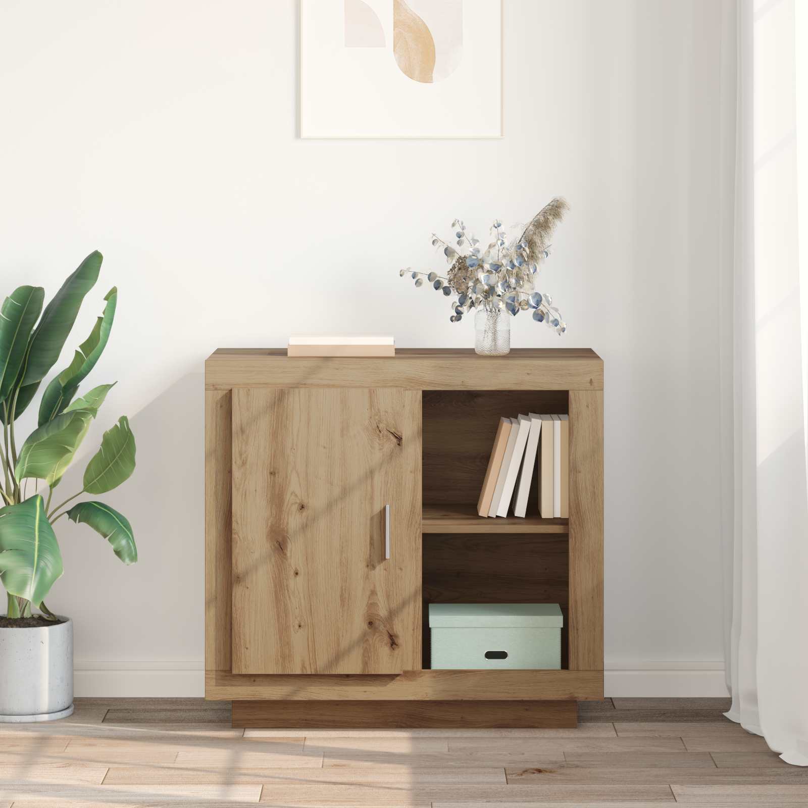Dressoir Artisan Eiken 80 x 40 x 75 cm Bewerkt hout is nu te koop bij PeponiXL, paradijselijk wonen!
