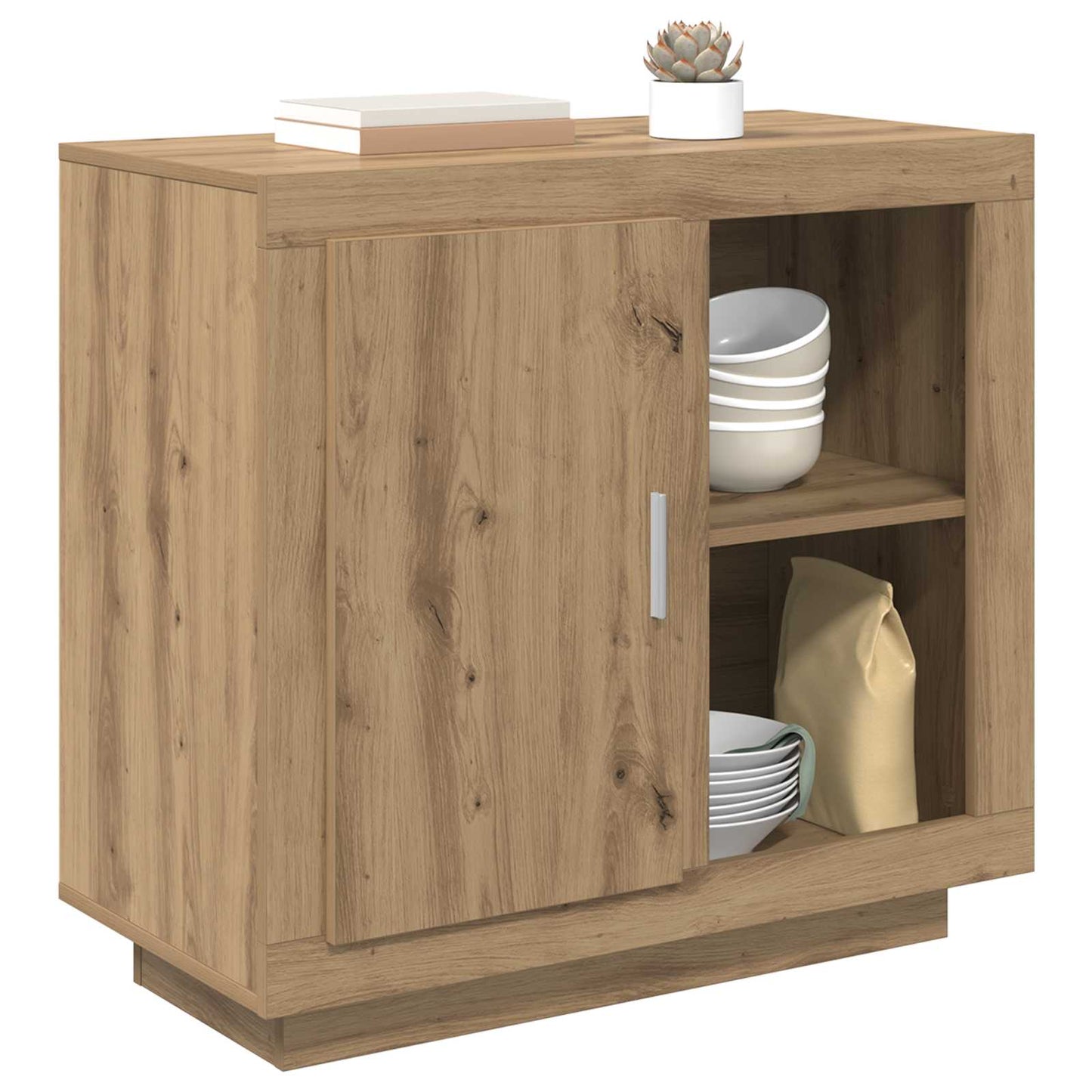 Dressoir Artisan Eiken 80 x 40 x 75 cm Bewerkt hout is nu te koop bij PeponiXL, paradijselijk wonen!