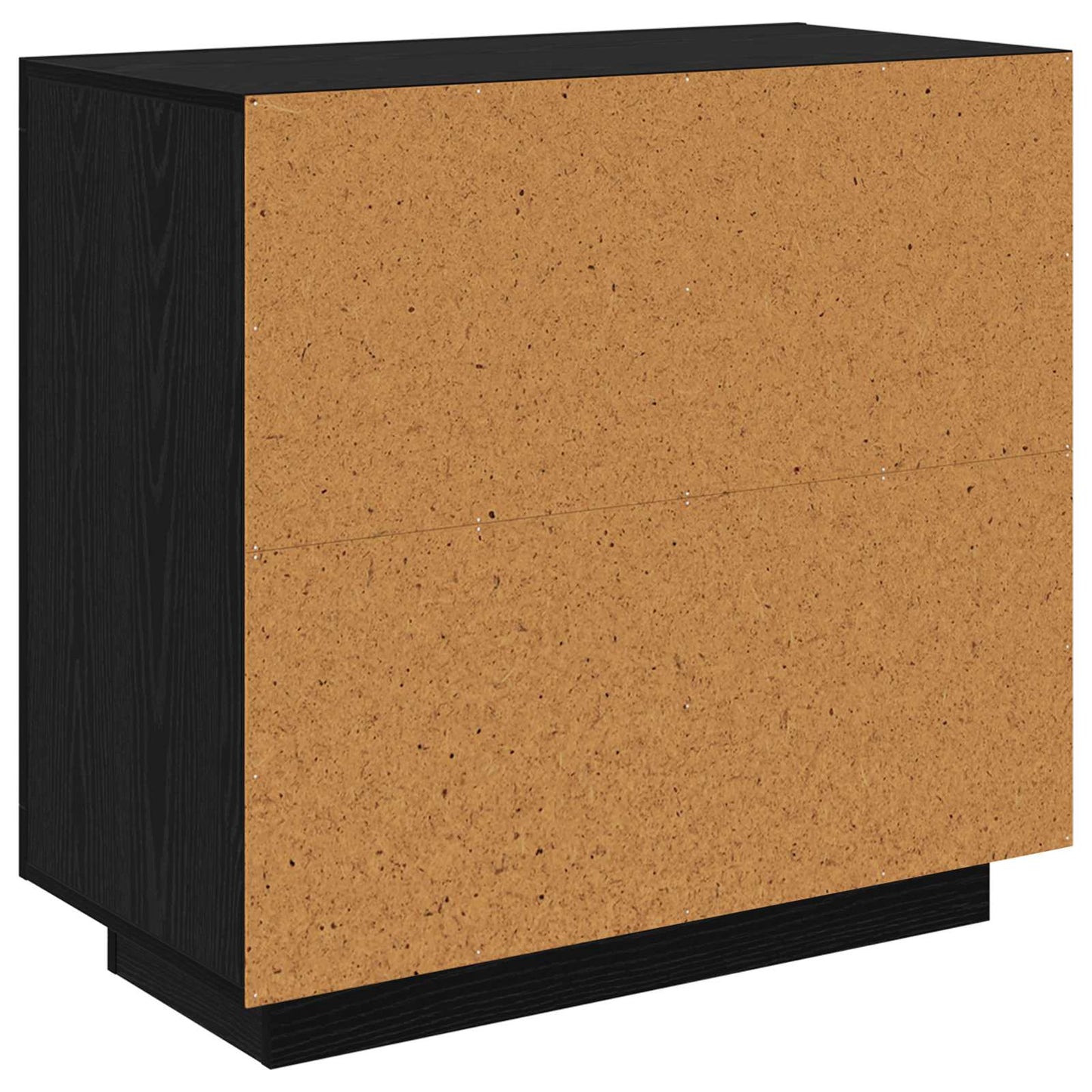 Dressoir Zwart Eiken 80 x 40 x 75 cm Bewerkt hout is nu te koop bij PeponiXL, paradijselijk wonen!