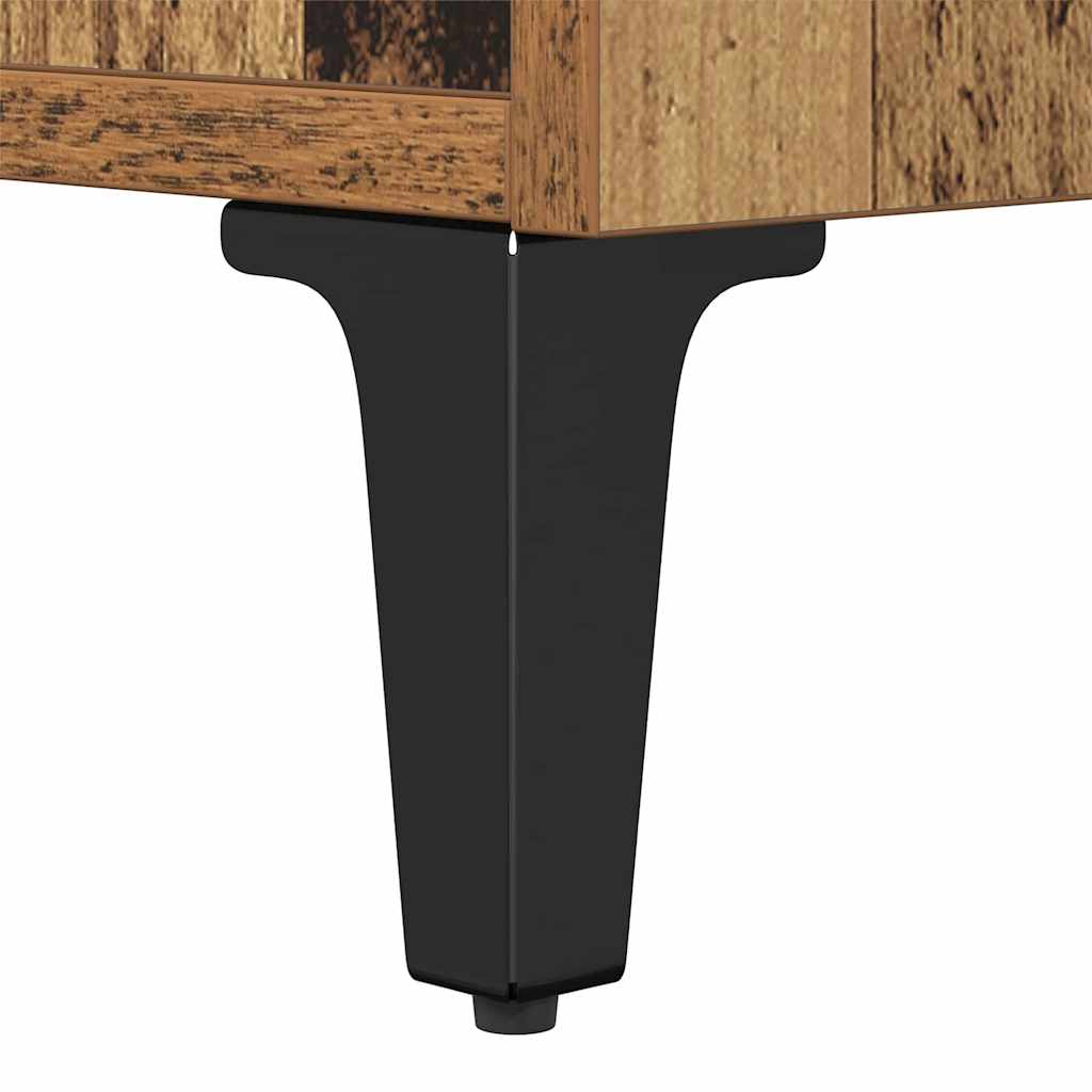 Bed kast met lade Oudhout 40 x 35 x 47,5 cm Bewerkt hout is nu te koop bij PeponiXL, paradijselijk wonen!