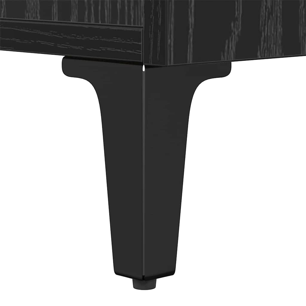 Bed kast 2 pcs Zwart Eiken 40 x 35 x 47,5 cm Bewerkt hout is nu te koop bij PeponiXL, paradijselijk wonen!