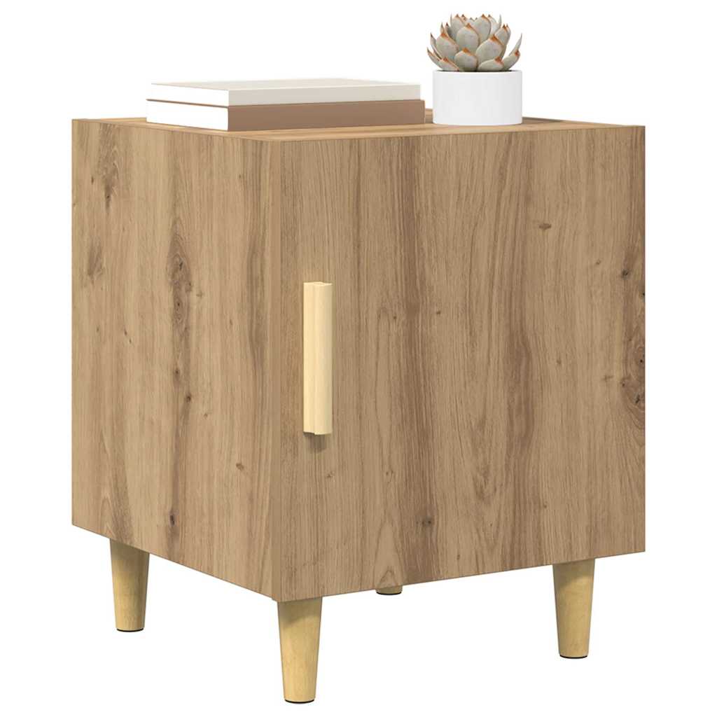 Nachtkastje 2 pcs Artisan Eiken 40 x 40 x 50 cm Bewerkt hout is nu te koop bij PeponiXL, paradijselijk wonen!