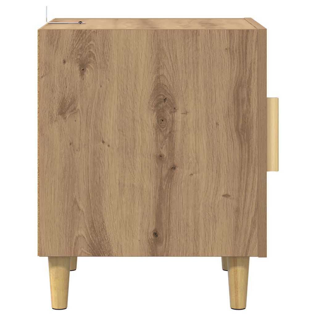 Nachtkastje 2 pcs Artisan Eiken 40 x 40 x 50 cm Bewerkt hout is nu te koop bij PeponiXL, paradijselijk wonen!