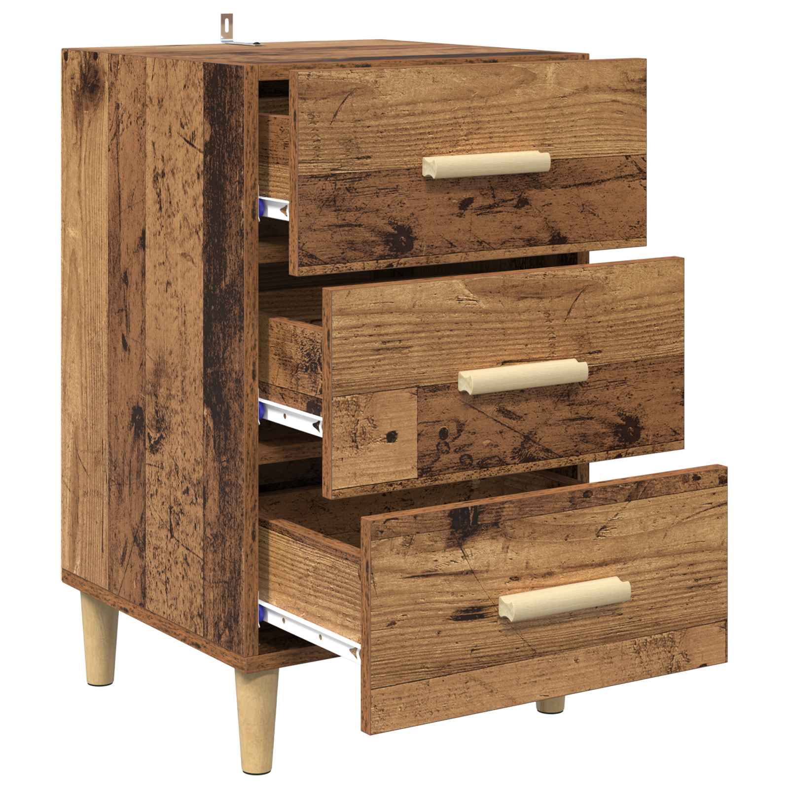 Nachtkastje Oudhout 40 x 40 x 66 cm Bewerkt hout is nu te koop bij PeponiXL, paradijselijk wonen!