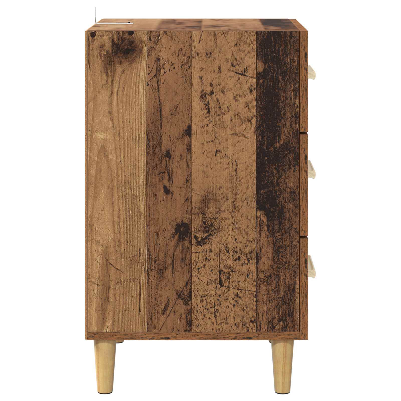 Nachtkastje Oudhout 40 x 40 x 66 cm Bewerkt hout is nu te koop bij PeponiXL, paradijselijk wonen!
