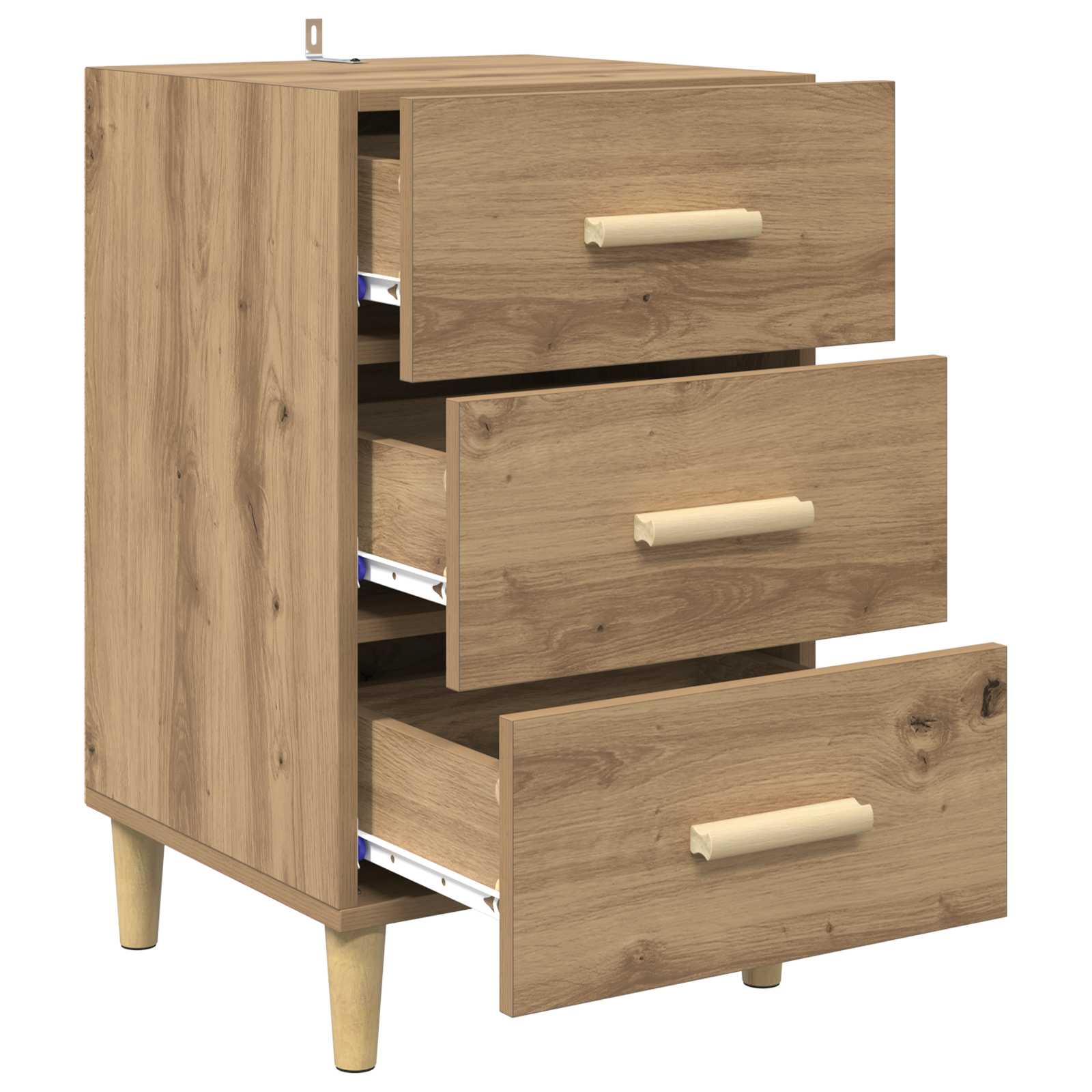 Nachtkastje Artisan Eiken 40 x 40 x 66 cm Bewerkt hout is nu te koop bij PeponiXL, paradijselijk wonen!