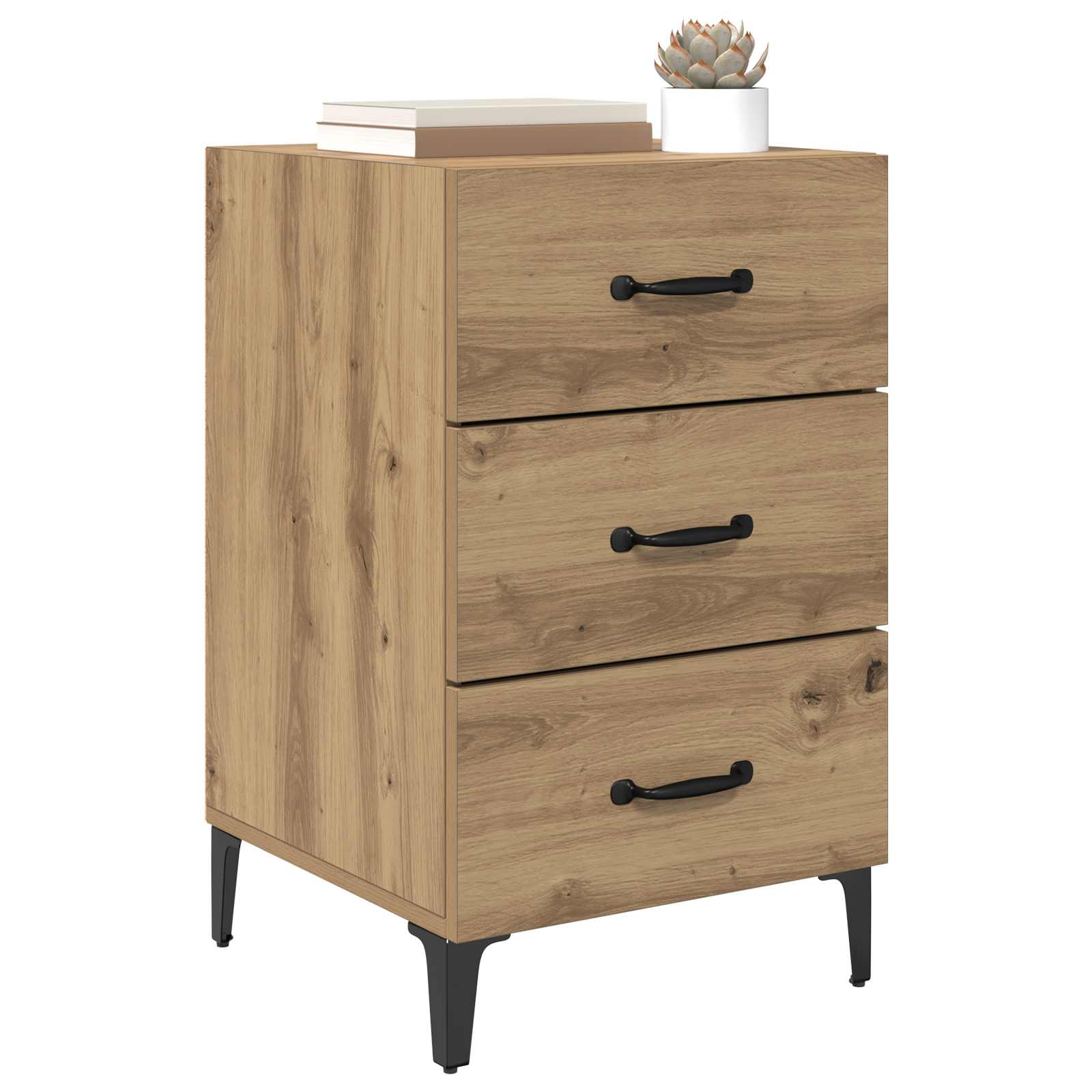 Nachtkastje Artisan Eiken 40 x 40,5 x 66 cm Bewerkt hout is nu te koop bij PeponiXL, paradijselijk wonen!
