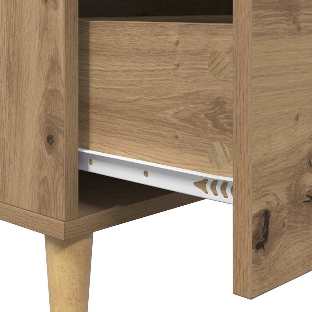 Dressoir Artisan Eiken 69,5 x 34 x 90 cm Bewerkt hout is nu te koop bij PeponiXL, paradijselijk wonen!