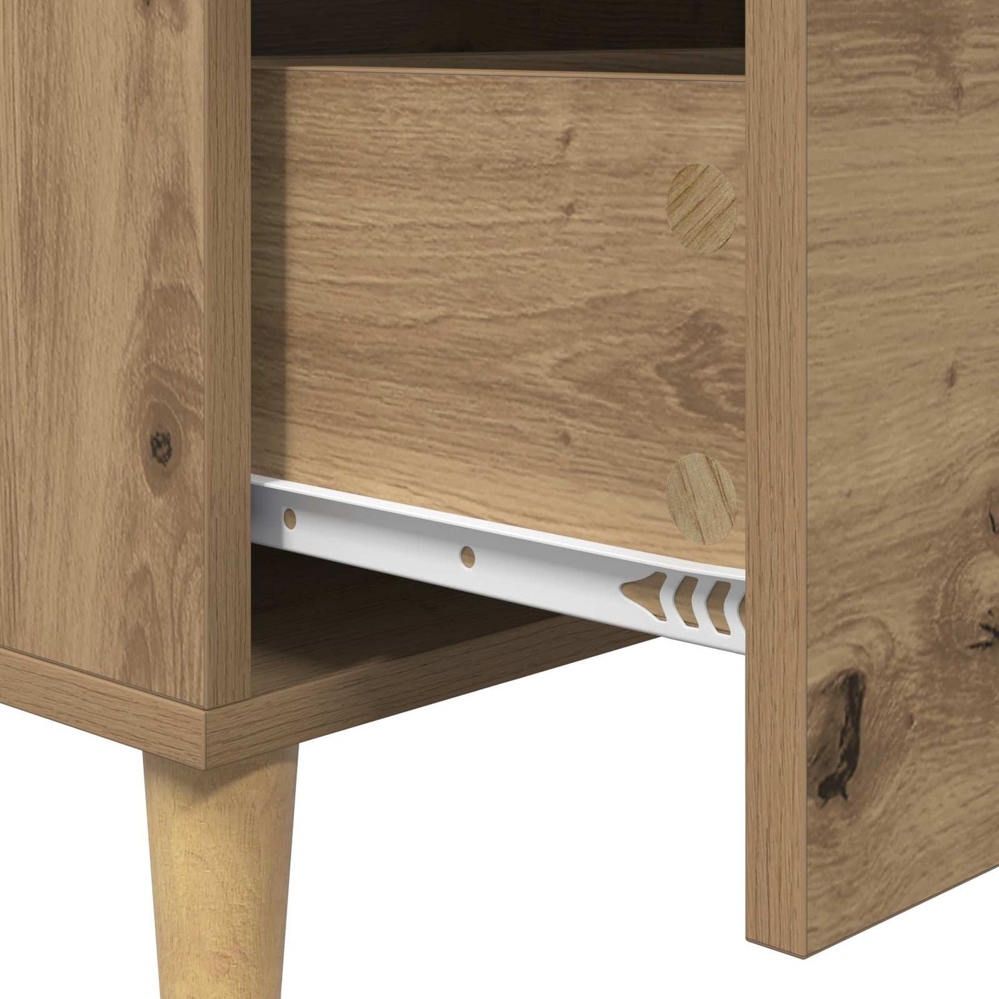 Dressoir Artisan Eiken 69,5 x 34 x 90 cm Bewerkt hout is nu te koop bij PeponiXL, paradijselijk wonen!