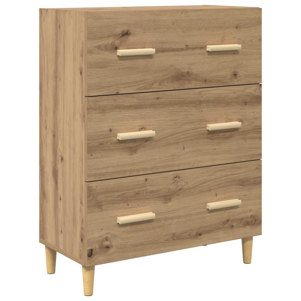 Dressoir Artisan Eiken 69,5 x 34 x 90 cm Bewerkt hout is nu te koop bij PeponiXL, paradijselijk wonen!