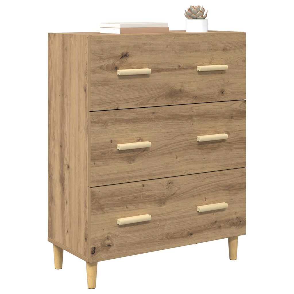 Dressoir Artisan Eiken 69,5 x 34 x 90 cm Bewerkt hout is nu te koop bij PeponiXL, paradijselijk wonen!