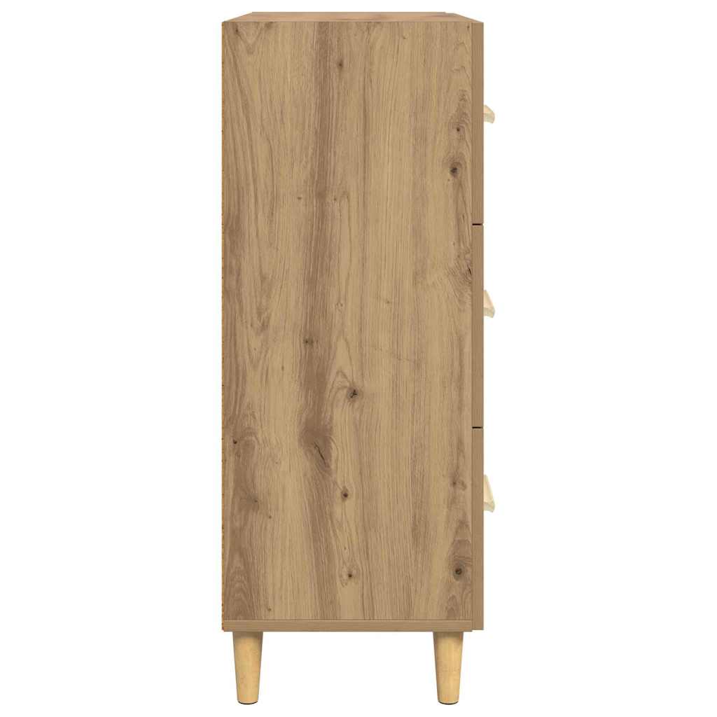 Dressoir Artisan Eiken 69,5 x 34 x 90 cm Bewerkt hout is nu te koop bij PeponiXL, paradijselijk wonen!