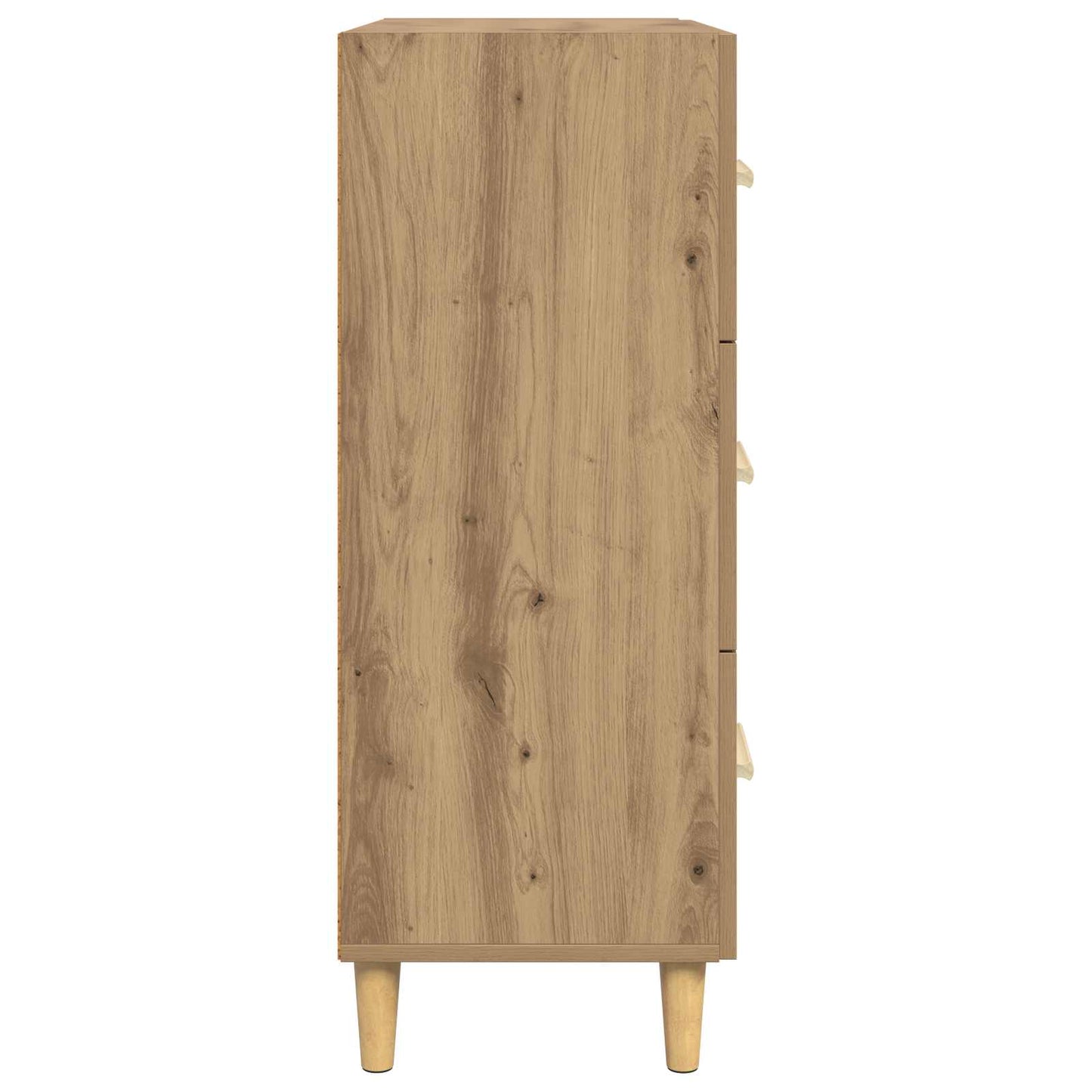 Dressoir Artisan Eiken 69,5 x 34 x 90 cm Bewerkt hout is nu te koop bij PeponiXL, paradijselijk wonen!