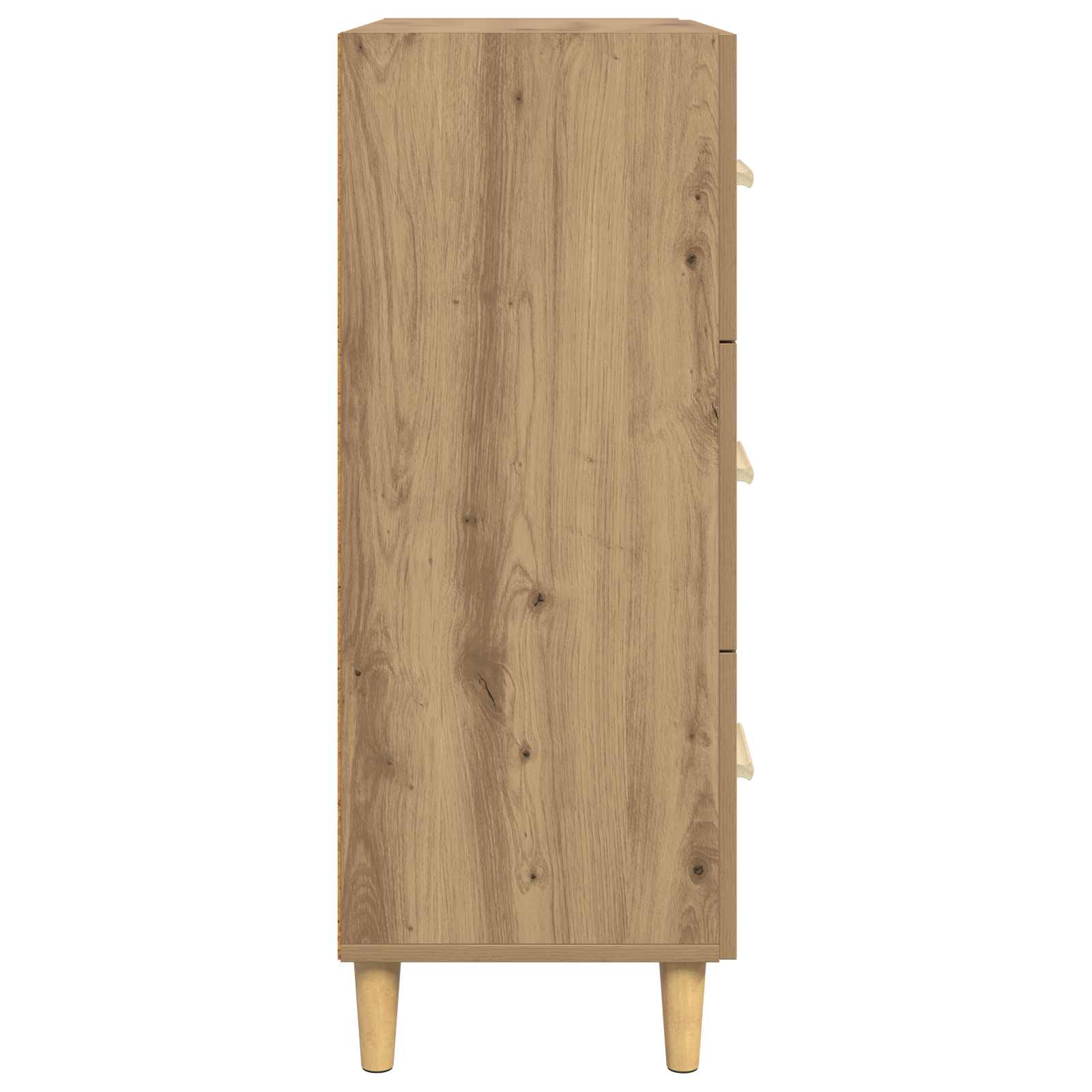 Dressoir Artisan Eiken 69,5 x 34 x 90 cm Bewerkt hout is nu te koop bij PeponiXL, paradijselijk wonen!