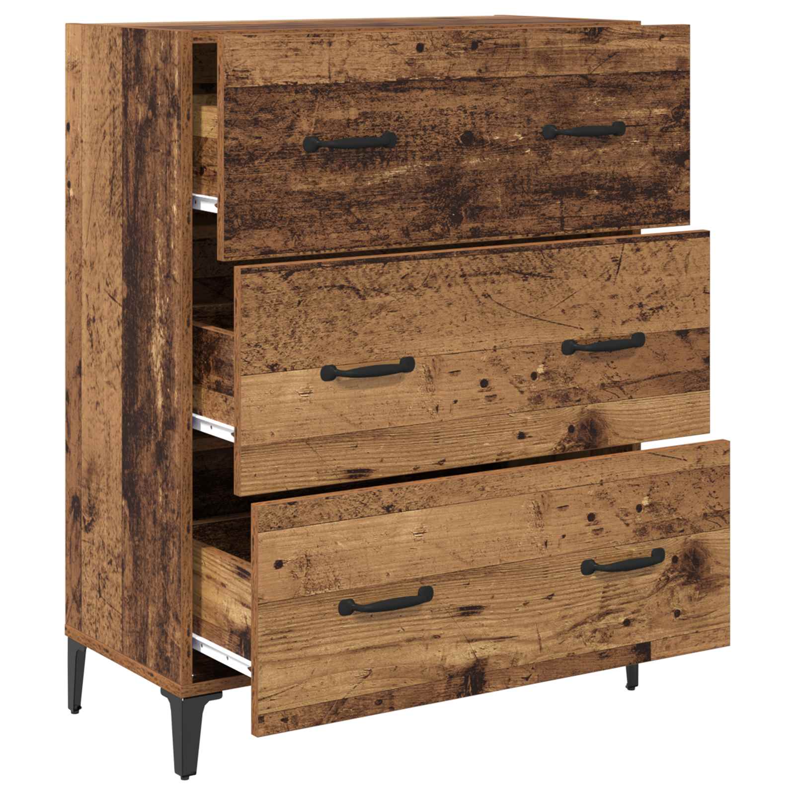 Dressoir Oud hout 69,5 x 34 x 90 cm Gemonteerd hout en ijzer is nu te koop bij PeponiXL, paradijselijk wonen!