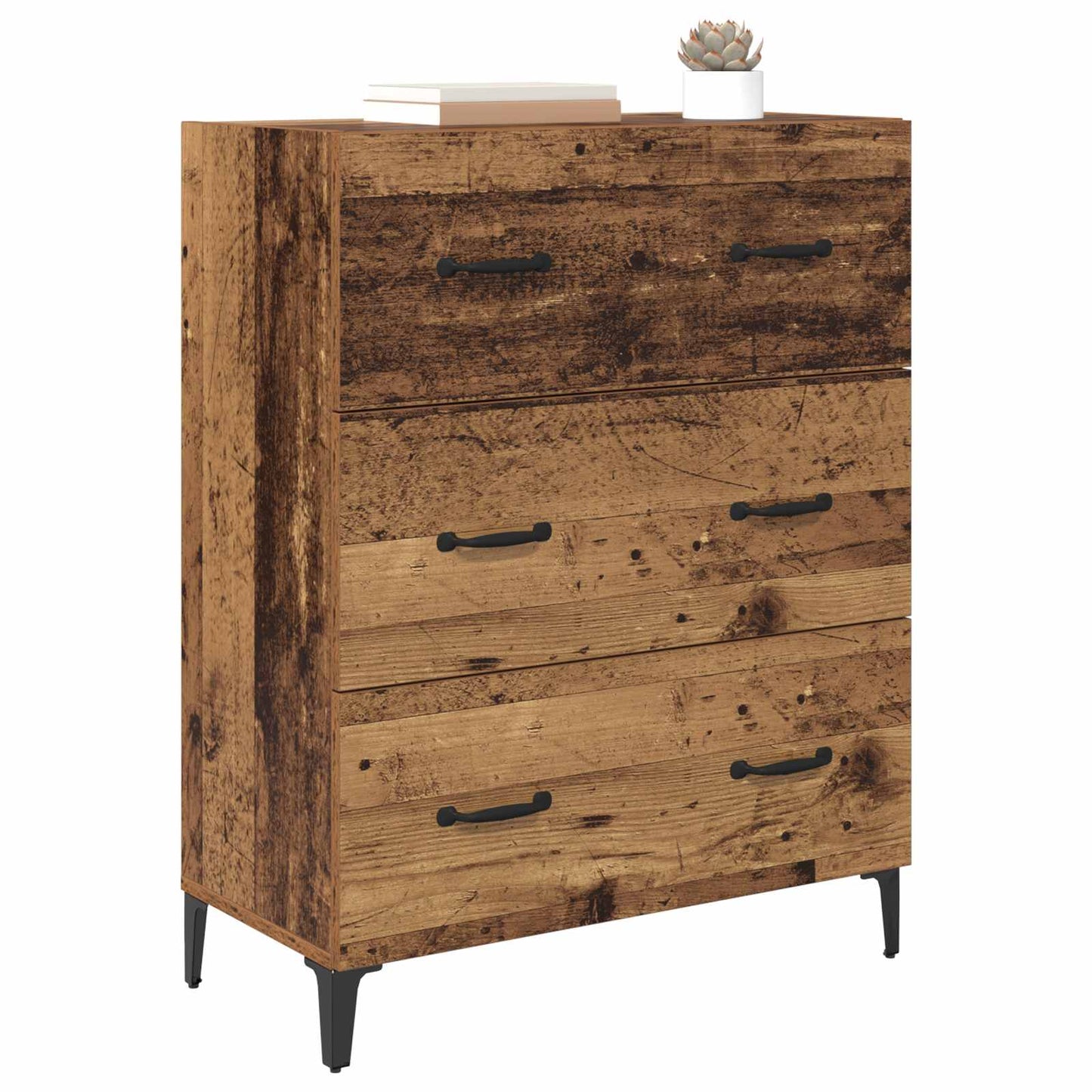 Dressoir Oud hout 69,5 x 34 x 90 cm Gemonteerd hout en ijzer is nu te koop bij PeponiXL, paradijselijk wonen!