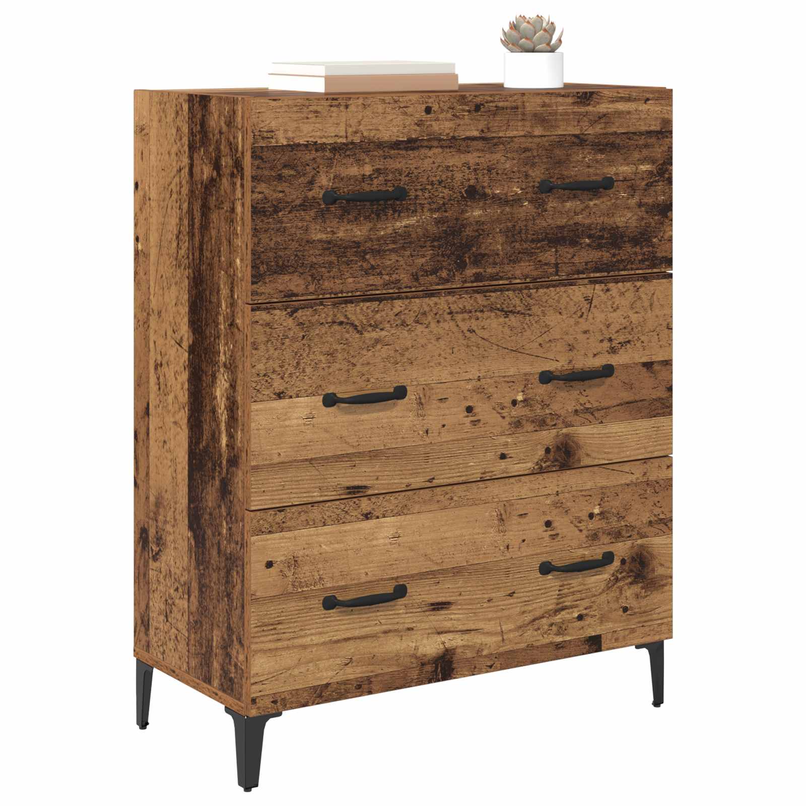 Dressoir Oud hout 69,5 x 34 x 90 cm Gemonteerd hout en ijzer is nu te koop bij PeponiXL, paradijselijk wonen!
