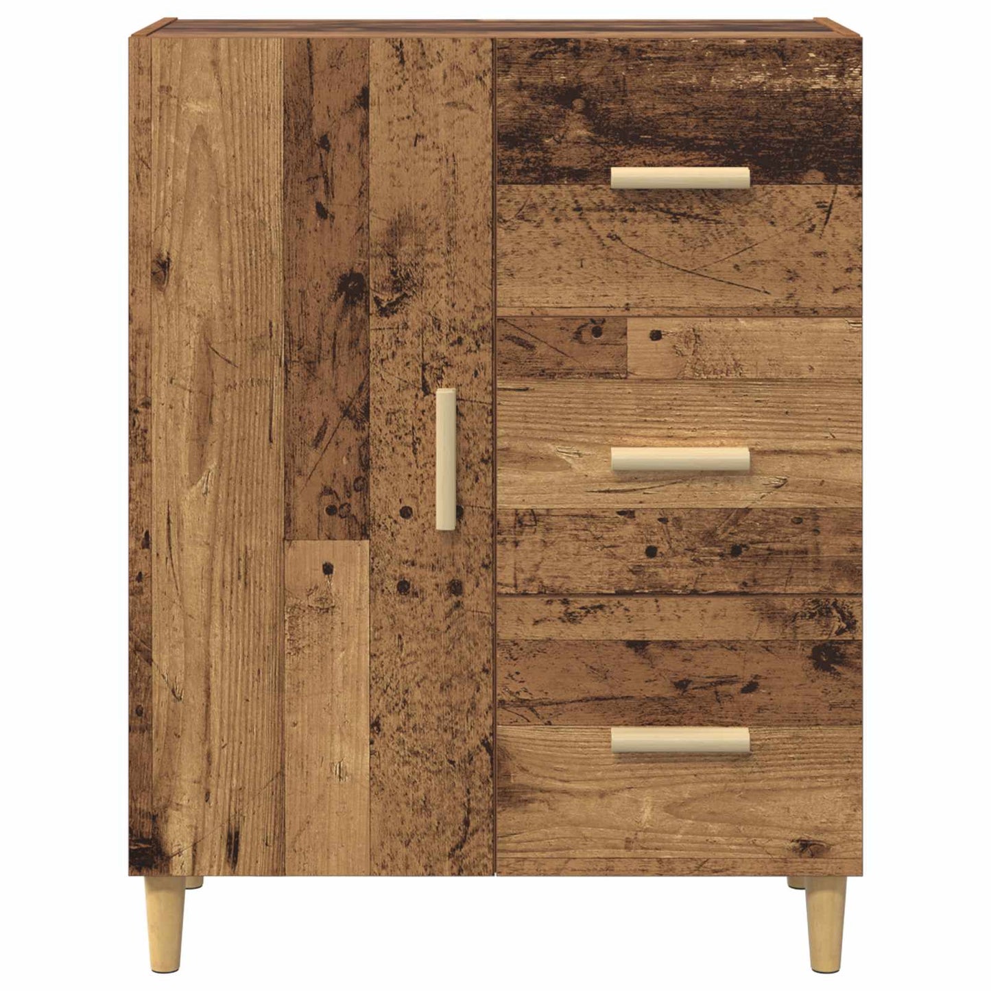 Dressoir met lade Oud hout 34 x 69.5 x 90 cm Bewerkt hout is nu te koop bij PeponiXL, paradijselijk wonen!
