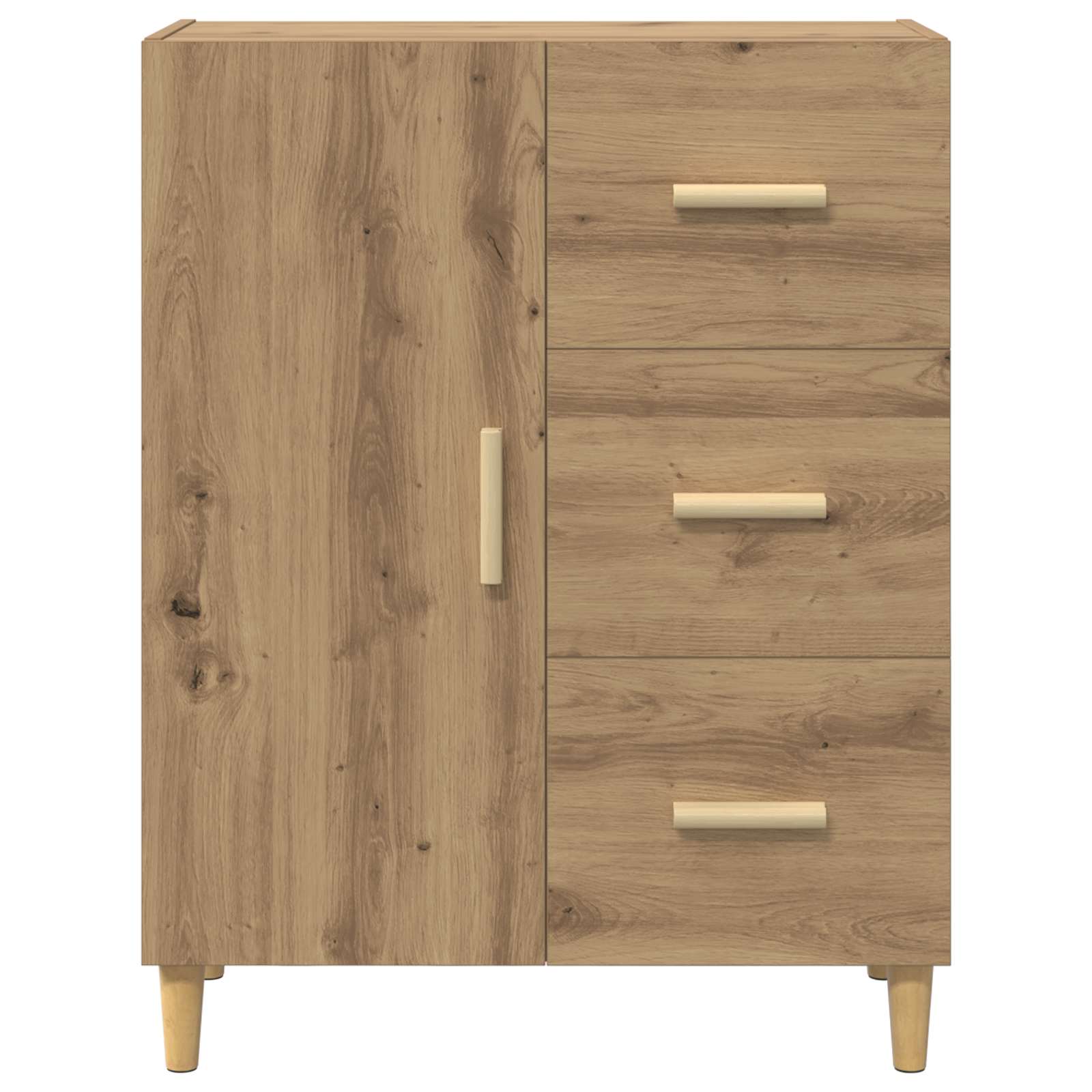 Dressoir met lade Artisan Eiken 34 x 69.5 x 90 cm Bewerkt hout is nu te koop bij PeponiXL, paradijselijk wonen!
