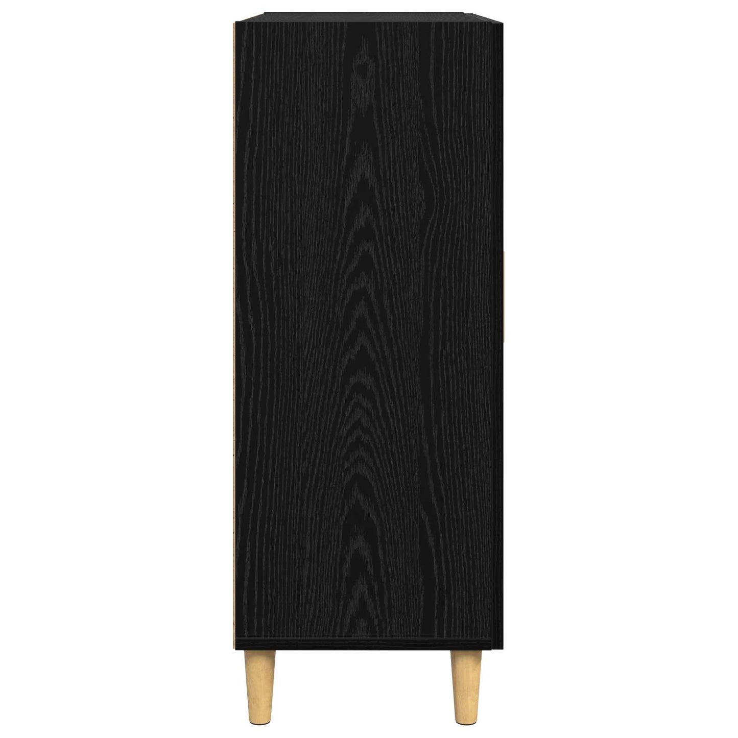 Dressoir met lade Zwart eiken 34 x 69.5 x 90 cm Bewerkt hout is nu te koop bij PeponiXL, paradijselijk wonen!