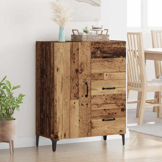 Dressoir met lade Oudhout 69,5 x 34 x 90 cm Bewerkt hout is nu te koop bij PeponiXL, paradijselijk wonen!