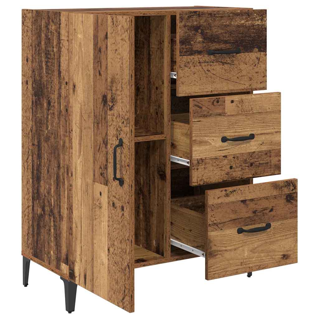Dressoir met lade Oudhout 69,5 x 34 x 90 cm Bewerkt hout is nu te koop bij PeponiXL, paradijselijk wonen!