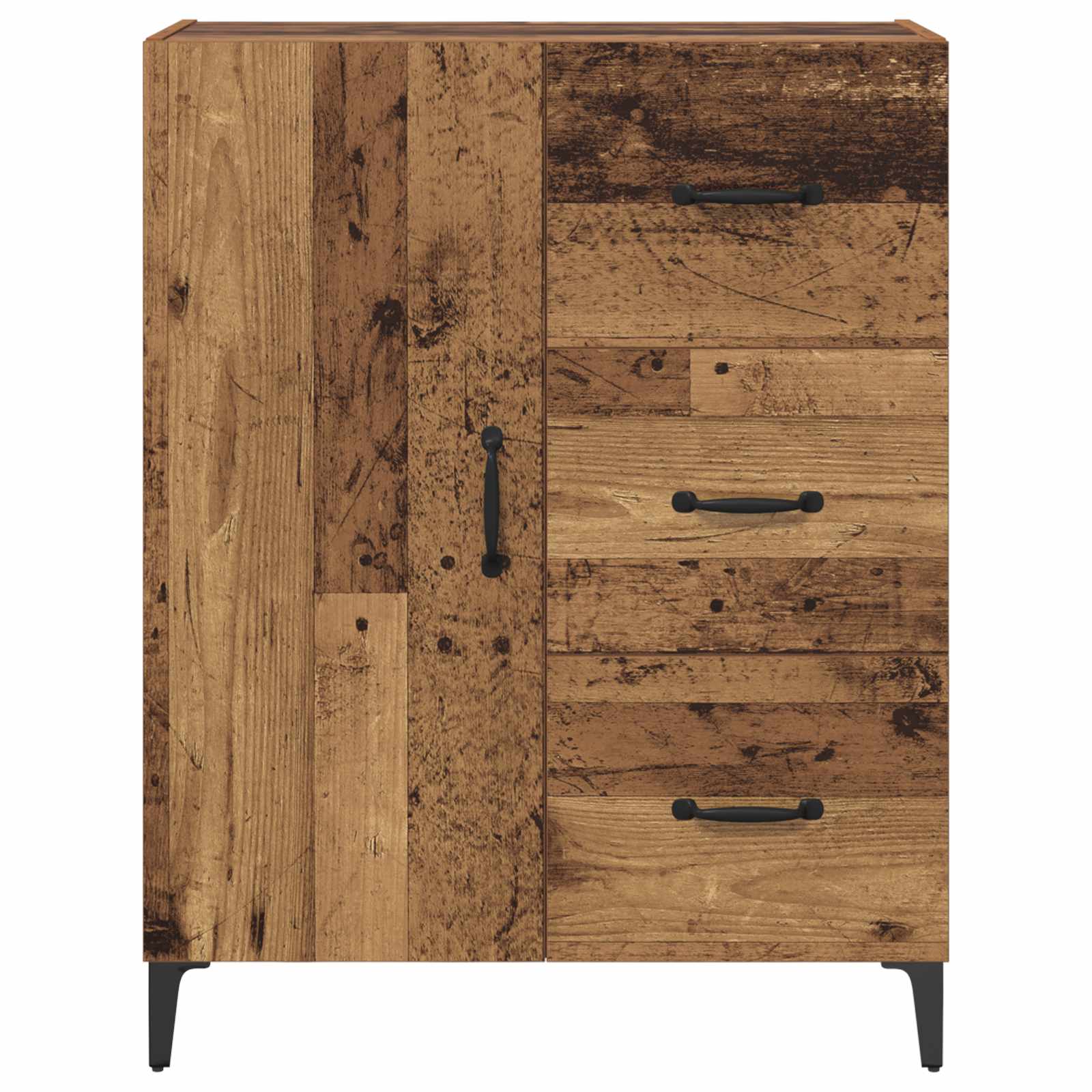 Dressoir met lade Oudhout 69,5 x 34 x 90 cm Bewerkt hout is nu te koop bij PeponiXL, paradijselijk wonen!