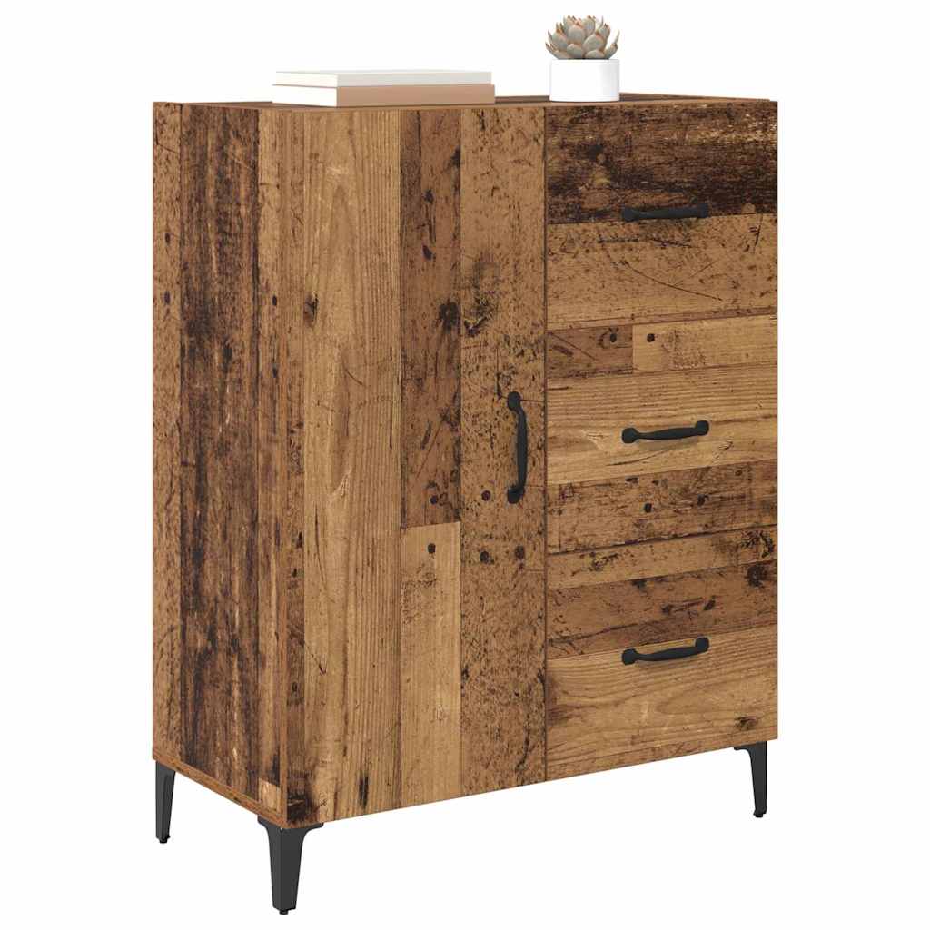 Dressoir met lade Oudhout 69,5 x 34 x 90 cm Bewerkt hout is nu te koop bij PeponiXL, paradijselijk wonen!