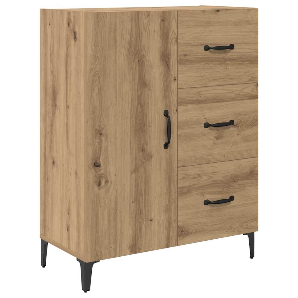 Dressoir met lade Artisan Eiken 69,5 x 34 x 90 cm Bewerkt hout is nu te koop bij PeponiXL, paradijselijk wonen!