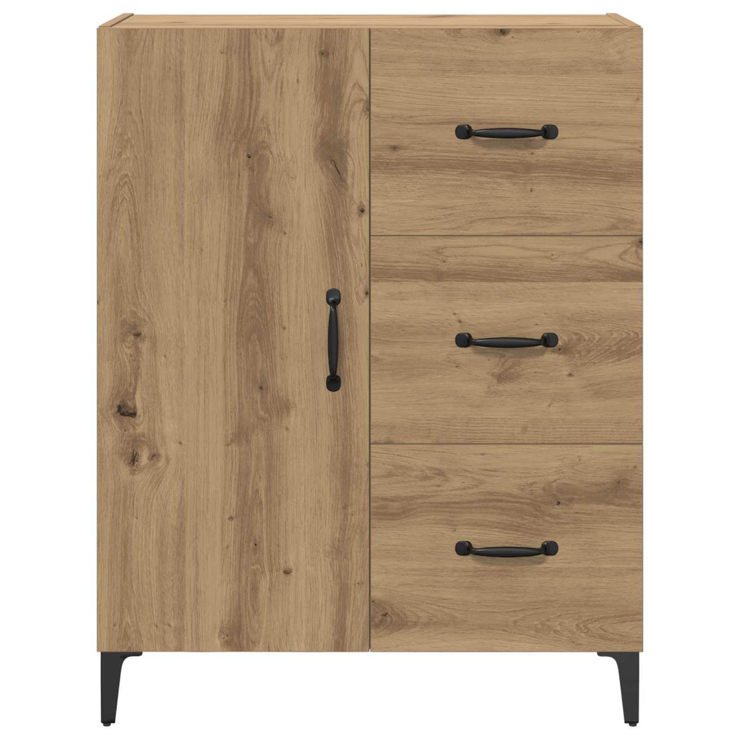 Dressoir met lade Artisan Eiken 69,5 x 34 x 90 cm Bewerkt hout is nu te koop bij PeponiXL, paradijselijk wonen!