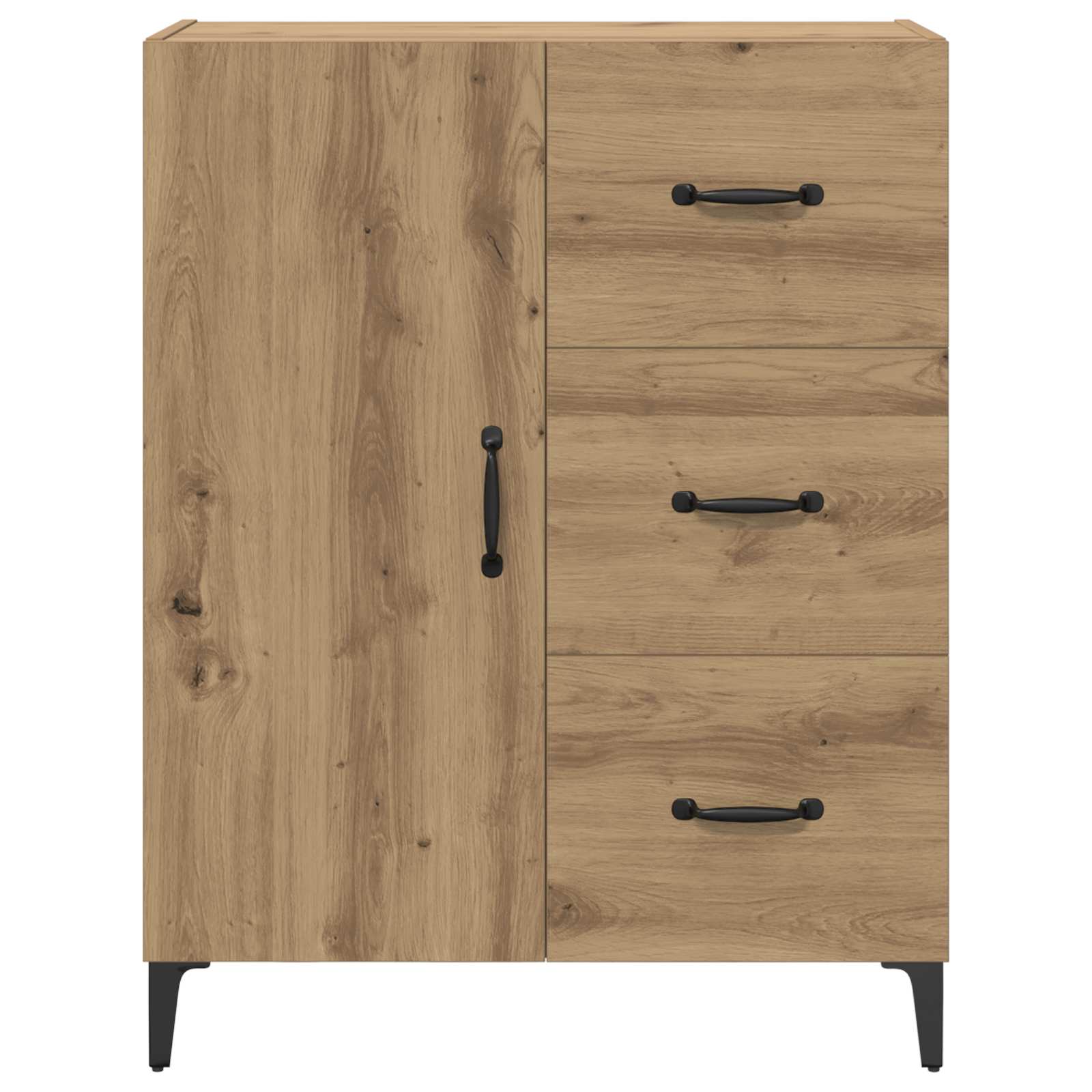 Dressoir met lade Artisan Eiken 69,5 x 34 x 90 cm Bewerkt hout is nu te koop bij PeponiXL, paradijselijk wonen!