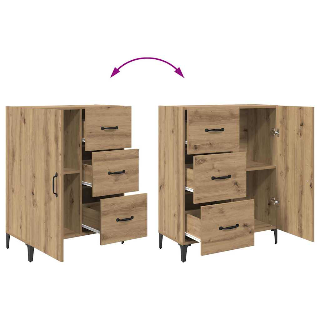 Dressoir met lade Artisan Eiken 69,5 x 34 x 90 cm Bewerkt hout is nu te koop bij PeponiXL, paradijselijk wonen!