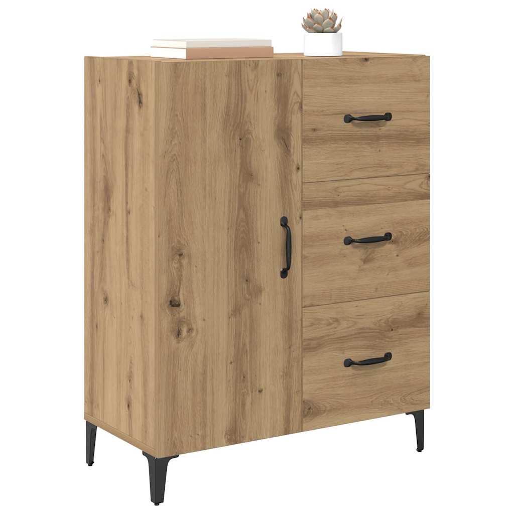 Dressoir met lade Artisan Eiken 69,5 x 34 x 90 cm Bewerkt hout is nu te koop bij PeponiXL, paradijselijk wonen!