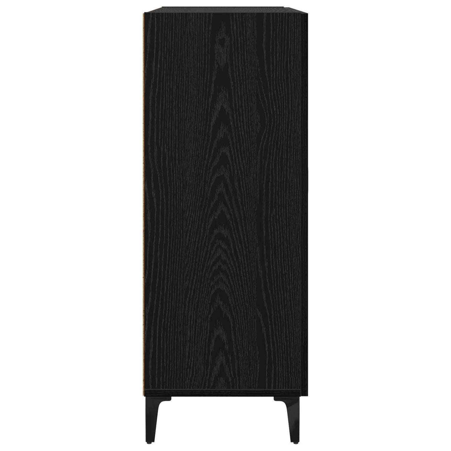 Dressoir met lade Zwart Eiken 69,5 x 34 x 90 cm Bewerkt hout is nu te koop bij PeponiXL, paradijselijk wonen!