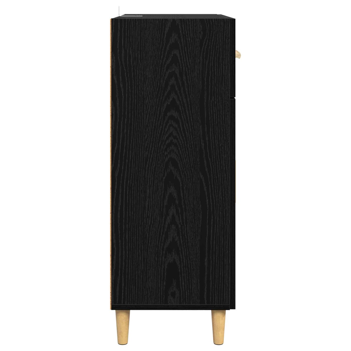 Dressoir met lade Zwart eiken 34 x 69.5 x 89 cm Bewerkt hout is nu te koop bij PeponiXL, paradijselijk wonen!